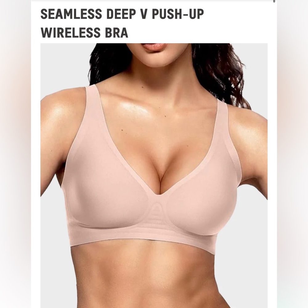 Shecurve SEAMLESS DEEP V PUSH-UP WIRELESS BRA Small